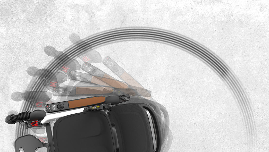 True 360° Omni Steering for all terrain rides