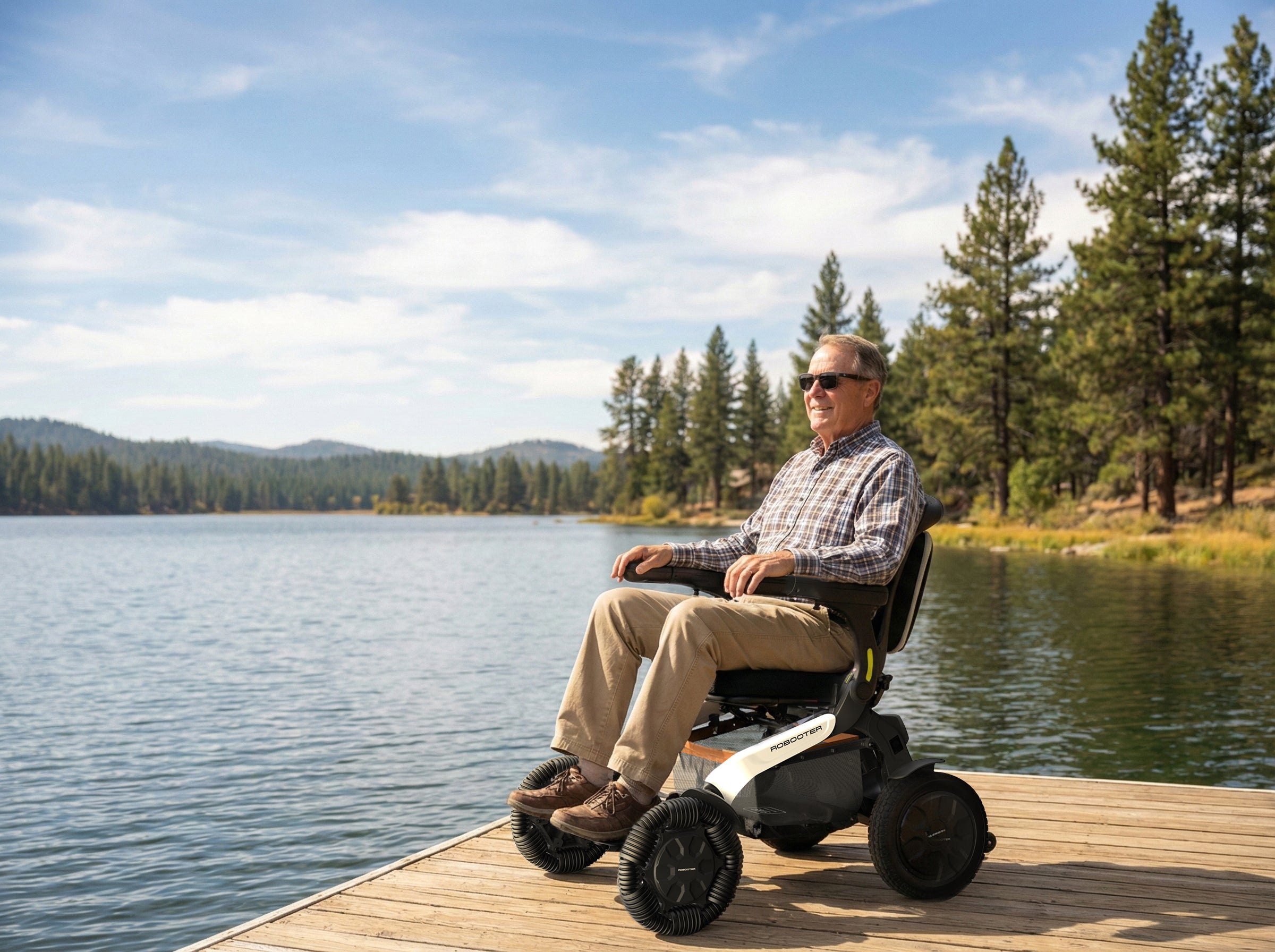 Robooter E60 PRO photo around the lake