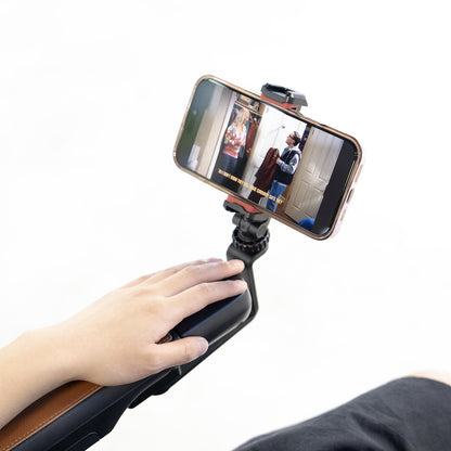 Wheelchair phone holder accessory set