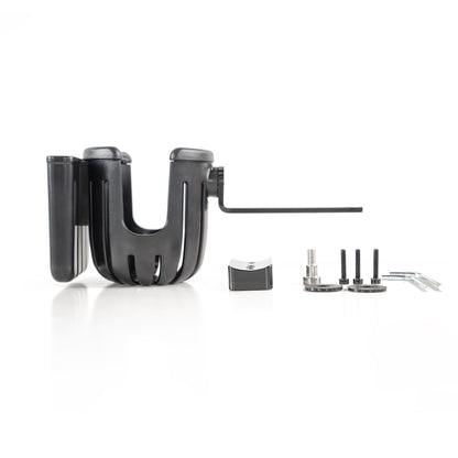 Wheelchair cup holder armrest mount