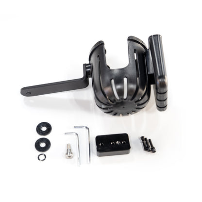 Adjustable wheelchair cup holder for bottles